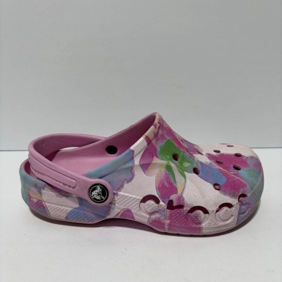 Crocs Big Kids’ Baya Seasonal Floral Clogs, Girls’ Size 3 M - Picture 1 of 5
